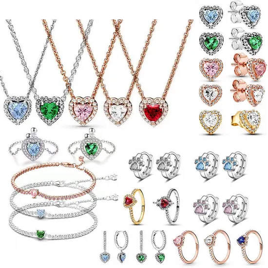 Fashion Nickel German Silver Necklace Earrings Ring Women′s Gemstone Jewelry Set