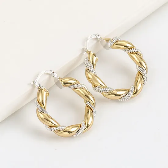 Letter V Big Hoop Earring Famous Inspired Designer Brand Luxury Jewelry Women′s Stainless Steel Cc Stud Earrings