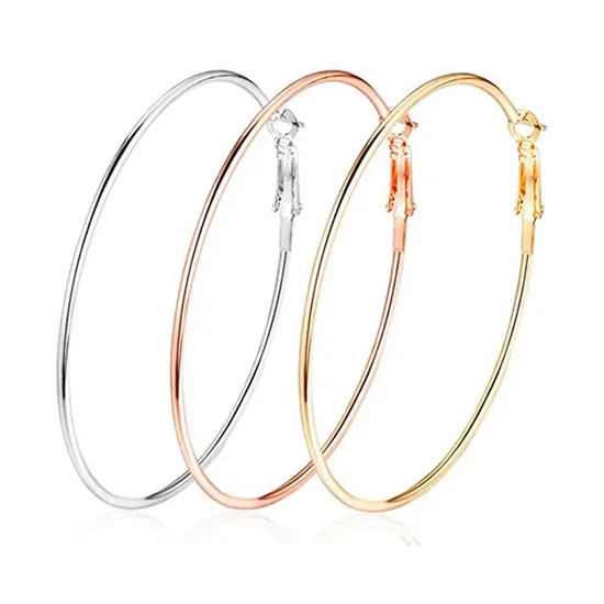 Multipack Stainless Steel Large Big Gold Hoop Earrings for Women Girls