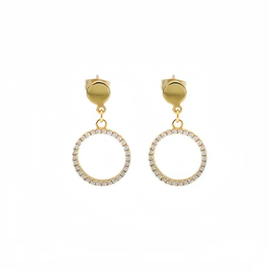 Alloy Stud Earrings Geometric Statement Rhinestone Gold Hoop Earrings Braid Hoop Drop Dangle Earrings for Women Girls