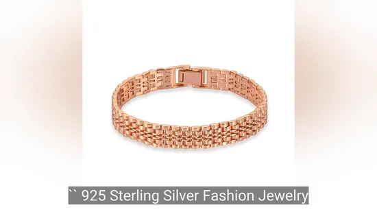 925 Sterling Silver Fashion Jewelry Luxury Mature Men′s Table Chain Women′s Bracelet Gold High