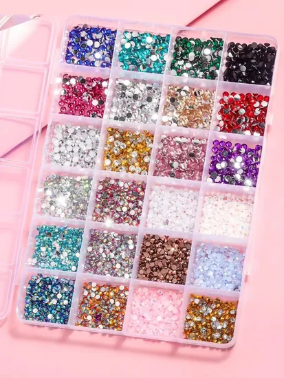 Shiny 3D Flat Diamond Glitter Ab Crystal Accessories for Nails Gem DIY