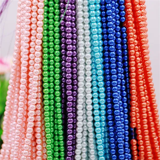 Mixed Color Imitation Glass Pearl Beads for Making Craft DIY Accessories Jewelry 
