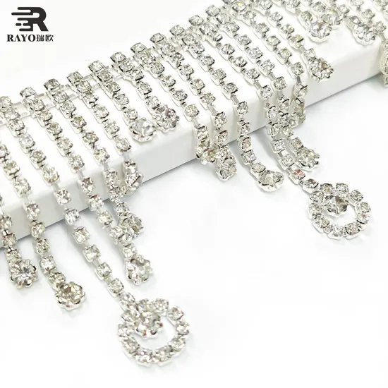 2.55 Inch Delicate Pendant Fringe Crystal Chain for DIY Crafts Accessories 