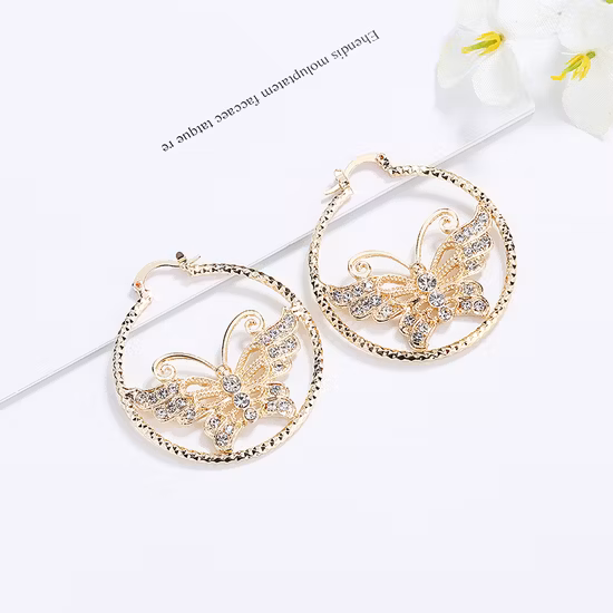 High Quality Jewelry 18K Gold Plated Brass Jewelry U Shape Gold Hoop Earrings for Women Gift Minimalist Jewelry Fashion Jewelry Wholesale