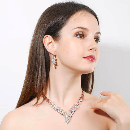 Fashion Hematite Beads Necklace Jewelry Set with Magnetic for Body Health Care (CF