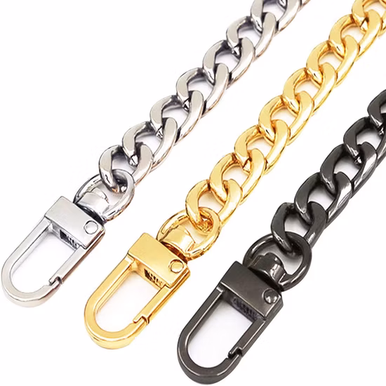 Shiny Metal Bag Chains Iron Flat Chains for Body Replacement Straps