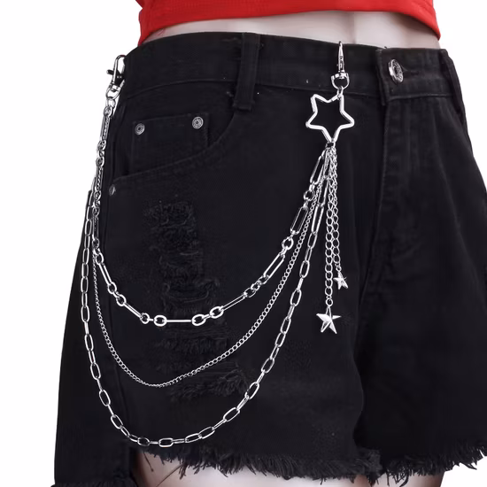 Ins Alloy Sun Flower Spicy Girl Retro Metal Portrait Body Chain