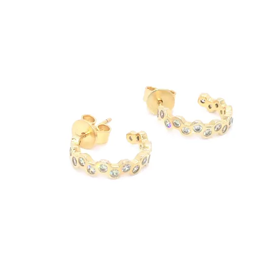 Fashion Earrings C Hoop Party Yellow Gold Earrings for Women 