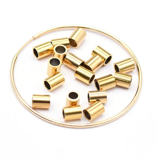 Wholesale DIY Jewelry Parts Stainless Steel Spacer Personalized Cylindrical Beading Accessories 