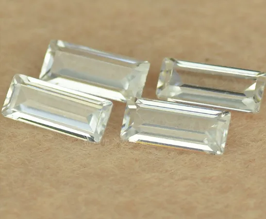 White Rectangle Zircon Wholesale DIY Jewelry Accessories Manufacturers Wholesale Rectangle 